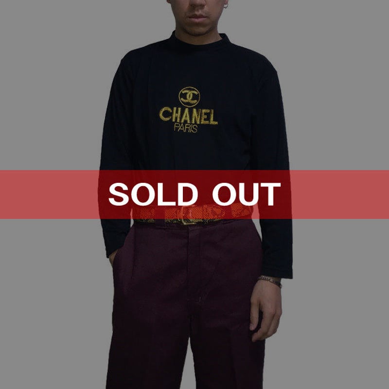USED】BOOTLEG CHANEL EMBROIDERED L/S T-SHIRT | USED】BOOTLEG CHANEL EMBROIDERED L/S T-SHIRT |