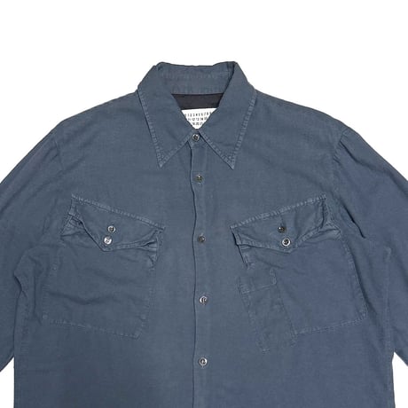 【USED】Martin Margiela 10 2002AW Slate Blue Utility Shirt