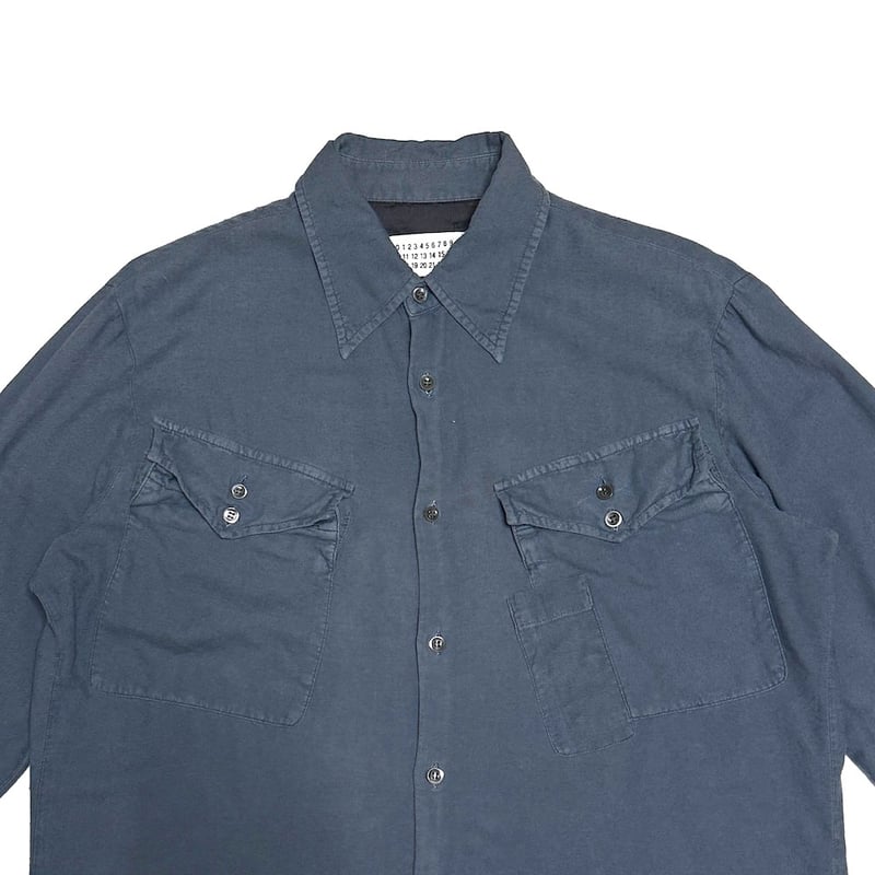 【本人期・美品】Martin Margiela 10 BDシャツ III USED】Martin Margiela 10 2002AW Slate Blue Util