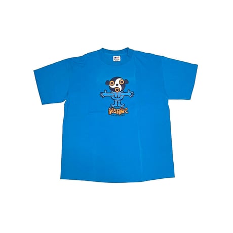 【USED】90's insane Look into my eyes T-SHIRT SKY BLUE②
