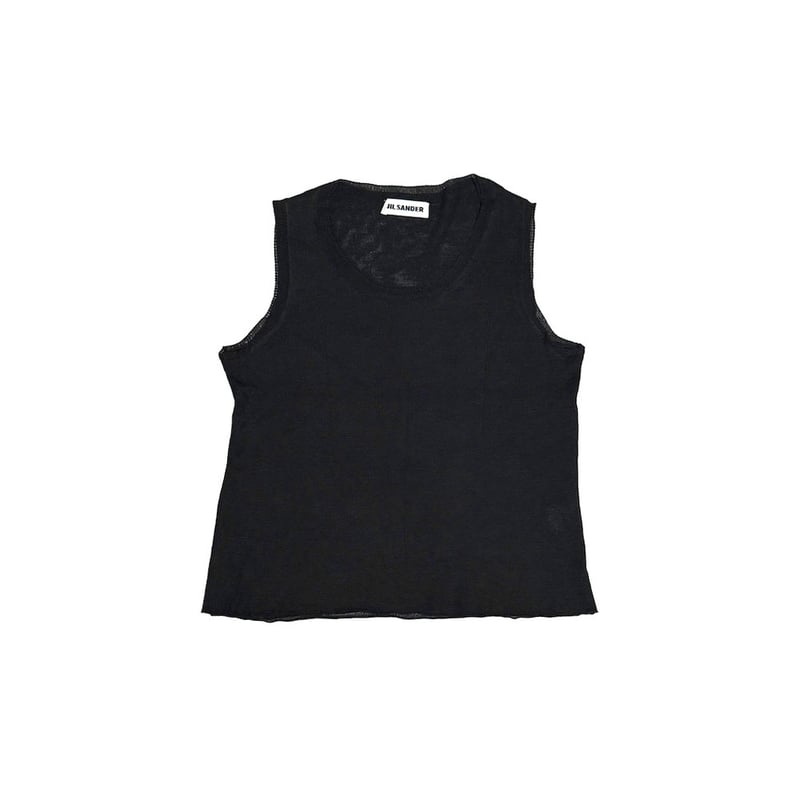 USED】00's JIL SANDER Sheer Viscose Knit Tank T