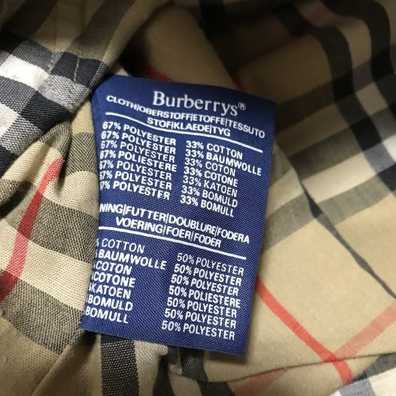 USED 90 S BURBERRYS TRENCH COAT MADE IN ENGLAN