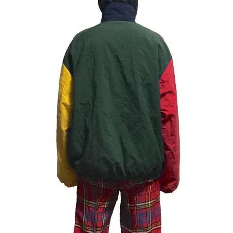 【USED】90'S TOMMY HILFIGER CRAZY PATTERN BOMBER JACKET