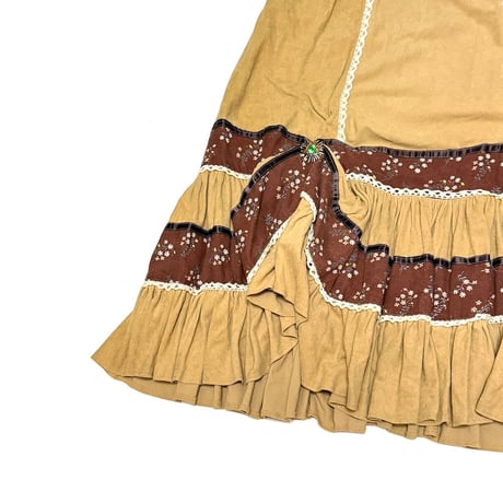 【USED】60's-70's Glensport HOBO GYPSY LONG SKIRT