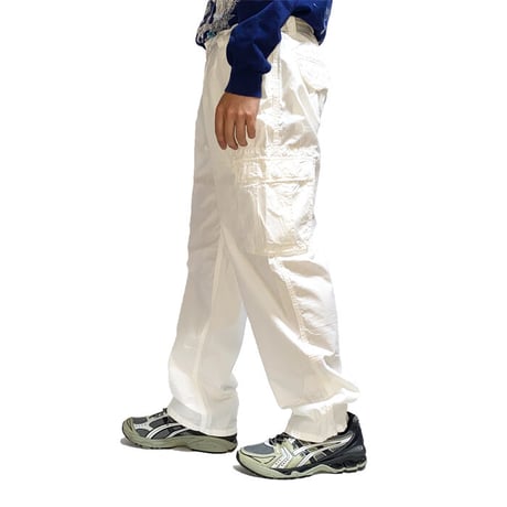 【USED】90'S-00'S POLO BY RALPH LAUREN CARGO PANTS WHITE 33/30