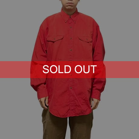【USED】90'S OLD GAP VERMILION COLOR B.D.SHIRT