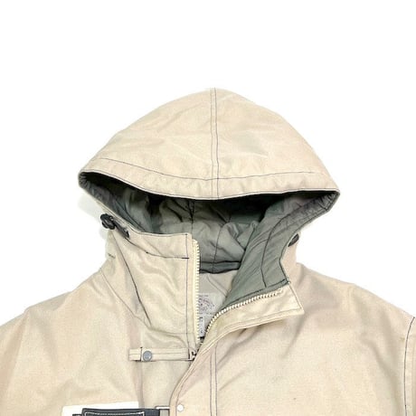 【USED】90'S ARMANI JEANS BALLISTIC NYLON HOODED ZIP COAT