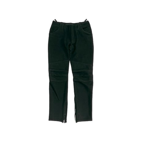 【DEAD STOCK】HELMUT LANG 1998 AW BLACK BOILED WOOL  BIKER PANTS