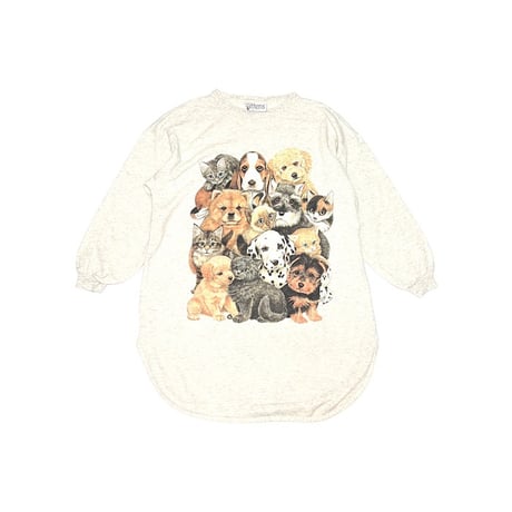 【USED】80's Kittens and Puppies SWEAT DRESS