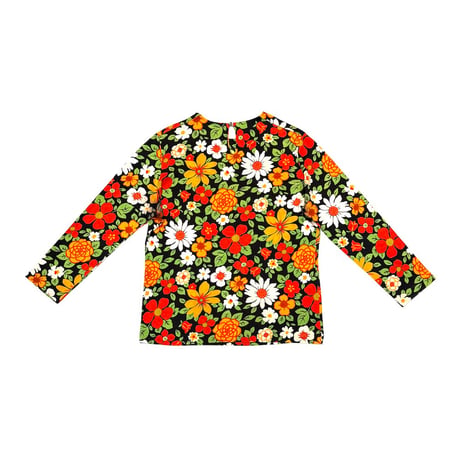【USED】70's Marie Rose Psychedelic Flower Top