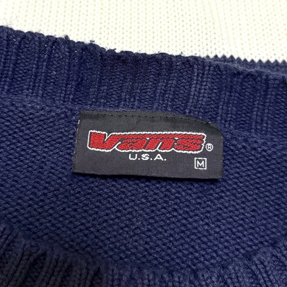 ニット/セーター france vintage border knit. USED】00's VANS BORDER COTTON KNIT SWEATER | KO