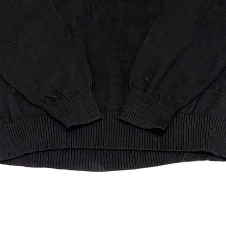 【USED】90'S-00'S SUN RIVER LINE COTTON KNIT SWEATER BLACK
