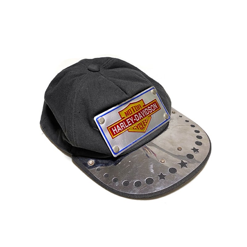 USED】90'S HARLEY-DAVIDSON METAL PLATE CAP | KO USED】90'S HARLEY-DAVIDSON METAL PLATE CAP | KO
