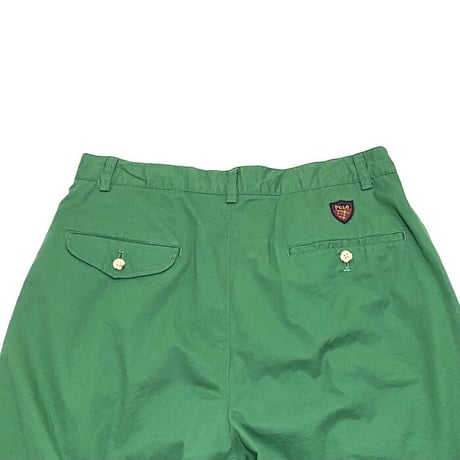 【USED】90'S POLO BY RALPH LAUREN 2TAC TROUSERS GREEN