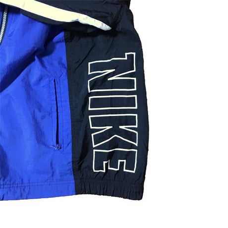 【USED】90'S NIKE NYLON JACKET BLUE×BLACK