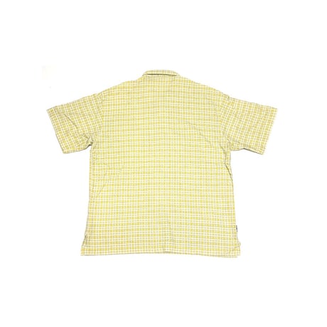 【USED】00's VANS HALF ZIP CHECK SHIRT YELLOW
