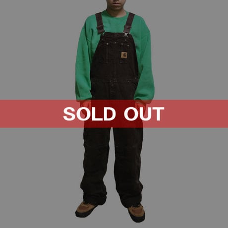 【USED】CARHARTT OVERALL BROWN