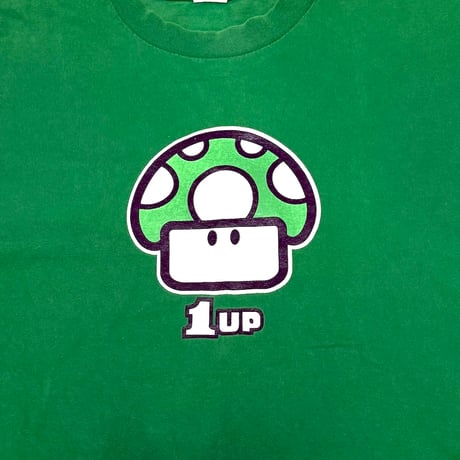 【USED】00's NINTENDO SUPER MARIOBROS. 1UP MUSHROOM T-SHIRT