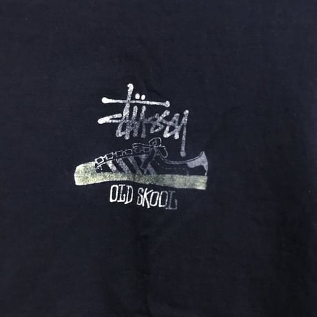 【USED】90'S STUSSY OLD SKOOL T-SHIRT