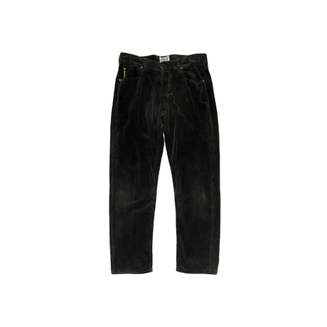 【USED】80's BLUE POWER WASH BY ARMANI JEANS CORDUROY PANTS SLATE BLACK