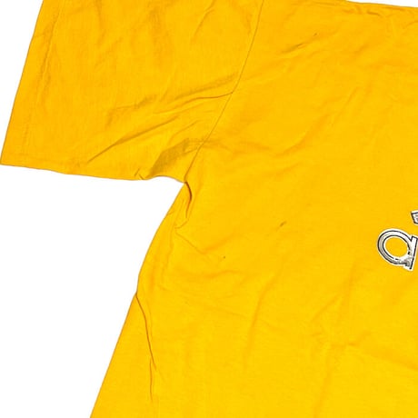 【USED】00'S adidas SILVER LOGO PRINT T-SHIRT YELLOW