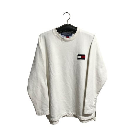 【USED】90'S TOMMY HILFIGER FLAG LOGO WAPPEN SWEATSHIRT