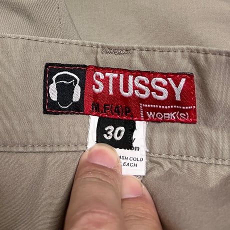 【USED】00's STUSSY WORK TROUSERS BEIGE MADE IN USA