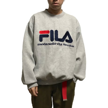 【USED】90'S  FILA SWEATSHIRT GRAY