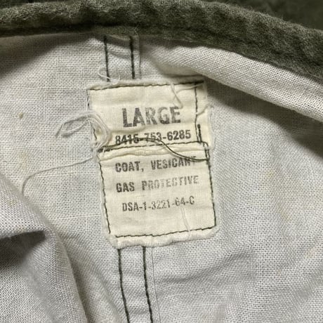 【USED】60'S US ARMY GAS PROTECTIVE COAT