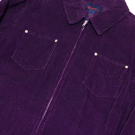 【USED】90'S DENIM & CO CORDUROY ZIP SHIRT