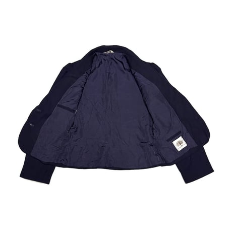【USED】80's-90's INTERNATIONAL CLASSICS INC. by BONDERS Puff-Shoulder Tailored Jacket Navy