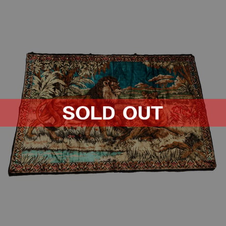 【USED】70'S MOROCCAN LION WALL TAPESTRY