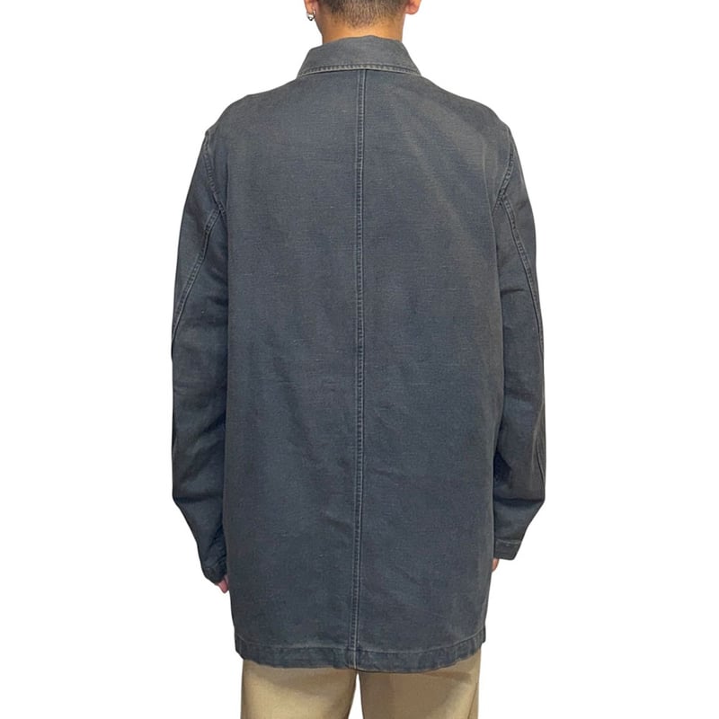USED】90's DKNY Linen Blend Faded Zip Coverall