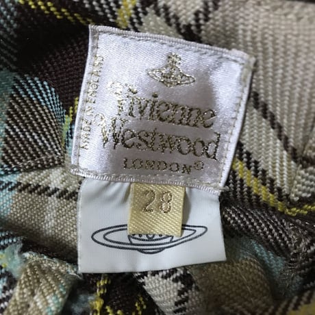 【USED】90'S VIVIENNE WESTWOOD TARTAN CHECK BONDAGE TROUSERS