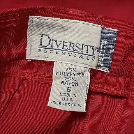 【USED】80'S DIVERSITY 2TAC RED PANTS