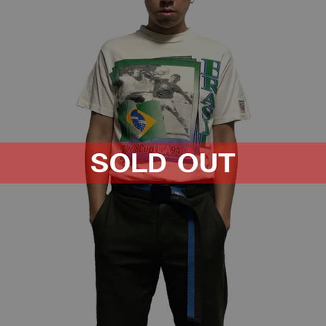 【USED】90'S  BRAZIL SOCCER WORLD CUP T-SHIRT