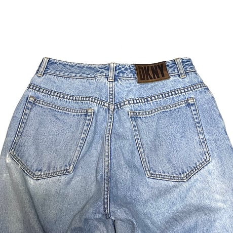 【USED】90'S DKNY JEANS DAMAGED DENIM PANTS