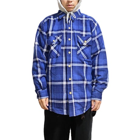 【USED】00'S MOOSE CREEK COTTON FLANNEL HOODED SHIRT JACKET