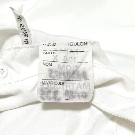 【USED】80'S FRENCH NAVY SAILOR UNIFORM SHIRT WHITE