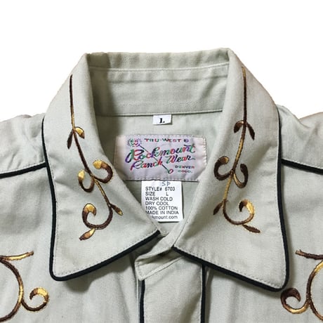 【USED】EMBROIDERY WESTERN SHIRT