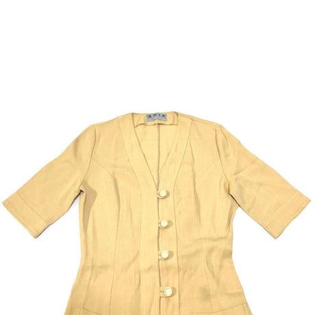 【USED】90'S-00'S ARIA BUTTON SKATER DRESS