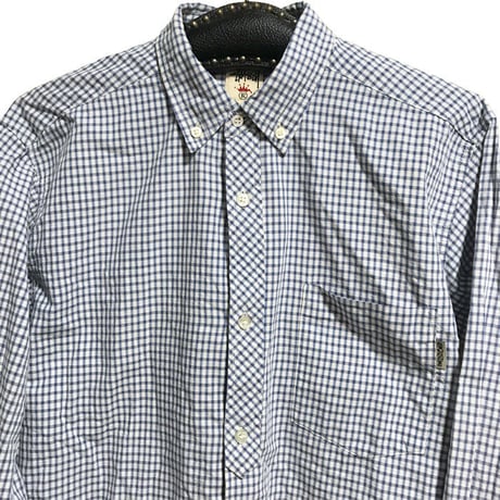 【USED】90'S  STUSSY CHECK B.D SHIRT