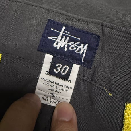 【USED】90's-00's STUSSY Ventilation Utility Pants Gray