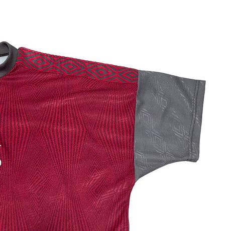 【USED】90'S OLD UMBRO HENLEY NECK FOOTBALL SHIRT