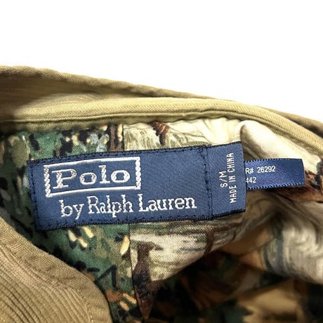 【USED】90'S-00'S POLO BY RALPH LAUREN CORCUROY EAR FLAP CAP