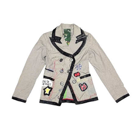 【USED】2010s Desigual Patchwork Chaos Tailored Jacket