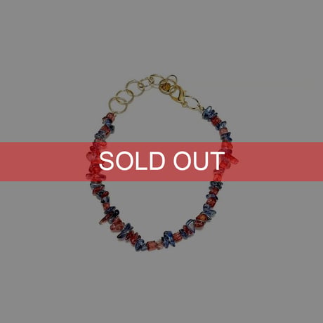 【LIBeRté】Blue×Pink stone bees necklace