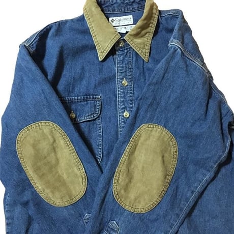 【USED】COLUMBIA ELBOW PATCH DENIM SHIRT