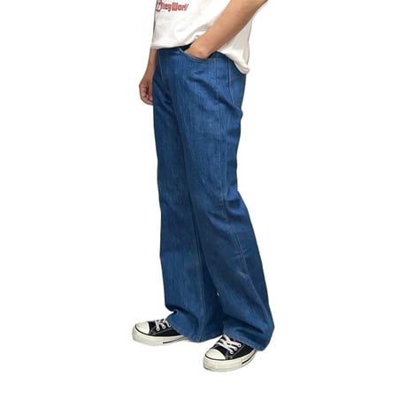 【USED】70's UNKNOWN BOOTCUT JEANS with SCOVILL ZIPPER