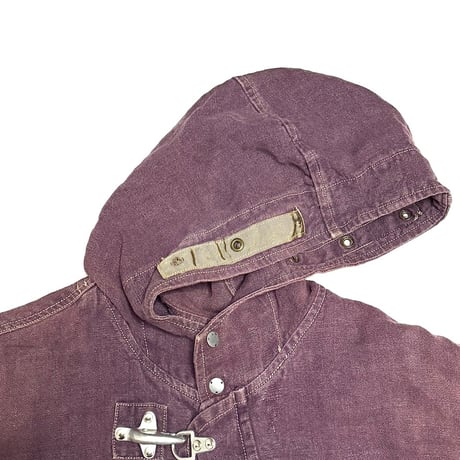 【USED】90's dezert Garment Dyed Linen Fisherman Hook Hooded Jacket